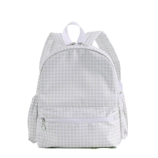 Children Toddler School Backpack in Khaki Gingham