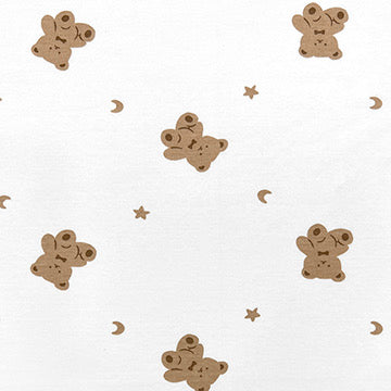 Teddy bear with star and moon prints