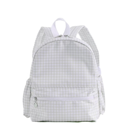 Children Toddler School Backpack in Khaki Gingham